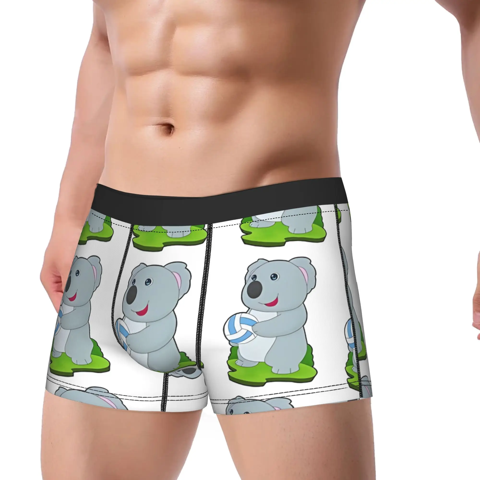 Koala Volleyball Underpants Homme Panties Male Underwear animal Print Shorts Boxer Briefs