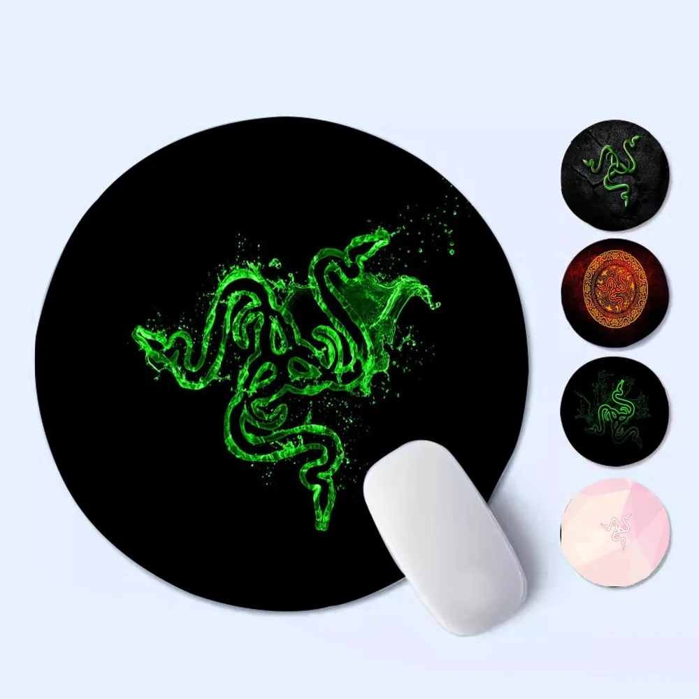 RAZER Round Custom Skin Desktop Desk Mat Kawaii Gaming Accessories Students Writing Pad Mouse Pad Padmouse Desk Play Mats