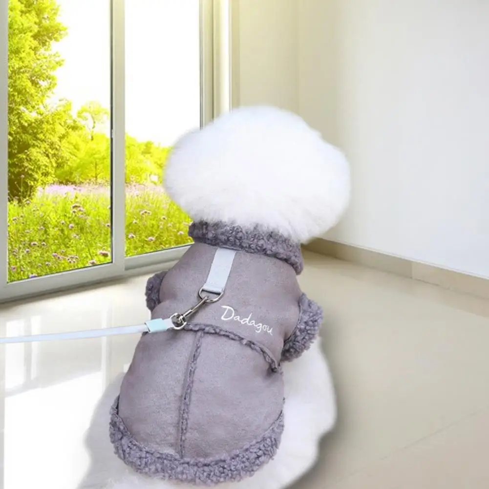 Pretty Pet Coat Cute Pets Clothes Plush Edge Peach Skin Velvet Vest Dog Clothes  Keep Warm