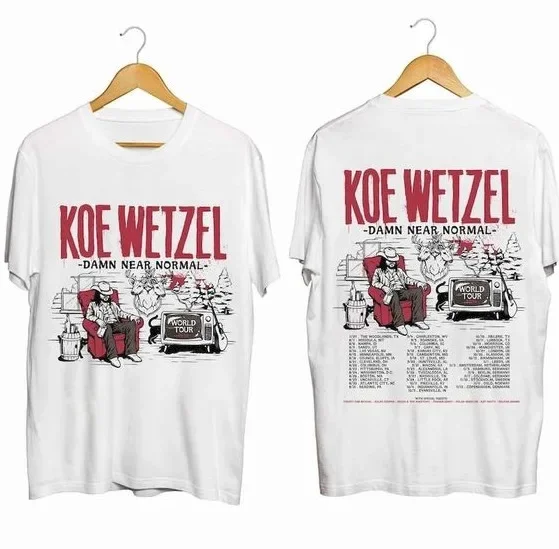 Koe Wetzel Damn Near Normal World Tour 2024 Shirt Koe Wetzel Fan Shirt 2 Sided