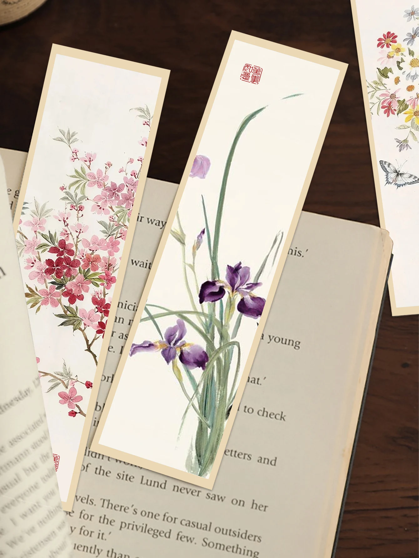 30pcs Chinese painting style bookmark Chinese ink painting Reading pages Book marking notebook marking card Student stationery