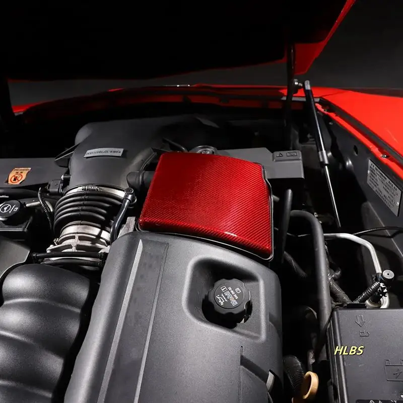 

1 PCS Engine Air Filter Heat Shield Cover Trim Interior Accessories Red Carbon Fiber For Corvette C6 2005-2013