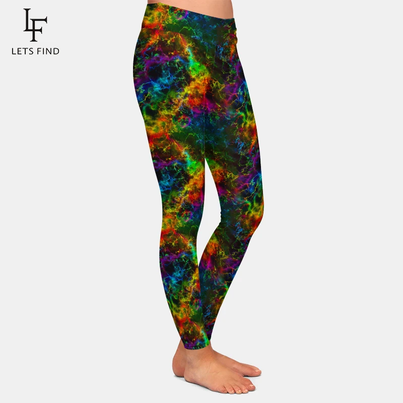 LETSFIND Fashion Galaxy Digital Printing Women Workout Leggings New High Waist Women Sexy Fitness Leggings