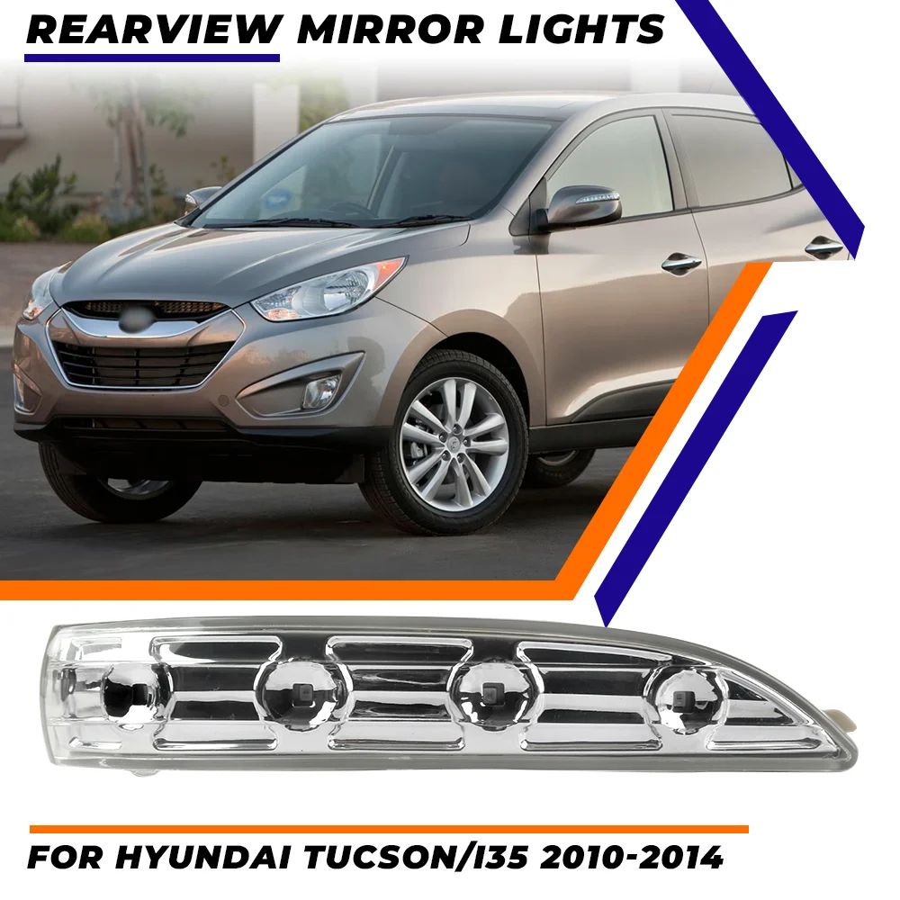 LED Side Mirror Turn Signal Indicator Light Compatible For Hyundai Tucson ix35 2010‑2014 Rear‑view Mirror Lamp Auto Replacement