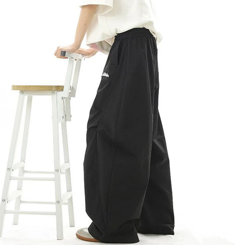 Y2K Streetwear Cargo pantalon femmes taille haute lettre ample Hip Hop pantalon Vintage américain à lacets poches dame parachutiste pantalon