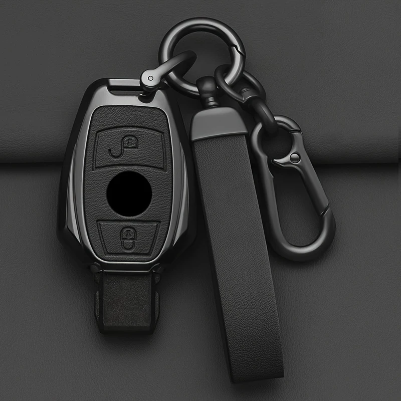 Schlüsselhülle im Alloy-Stil für Mercedes Benz CLA GLC GLA GLK W203 W210 W211 W204 W176 A B C R Klasse für 2-3 Tasten – Detail 5