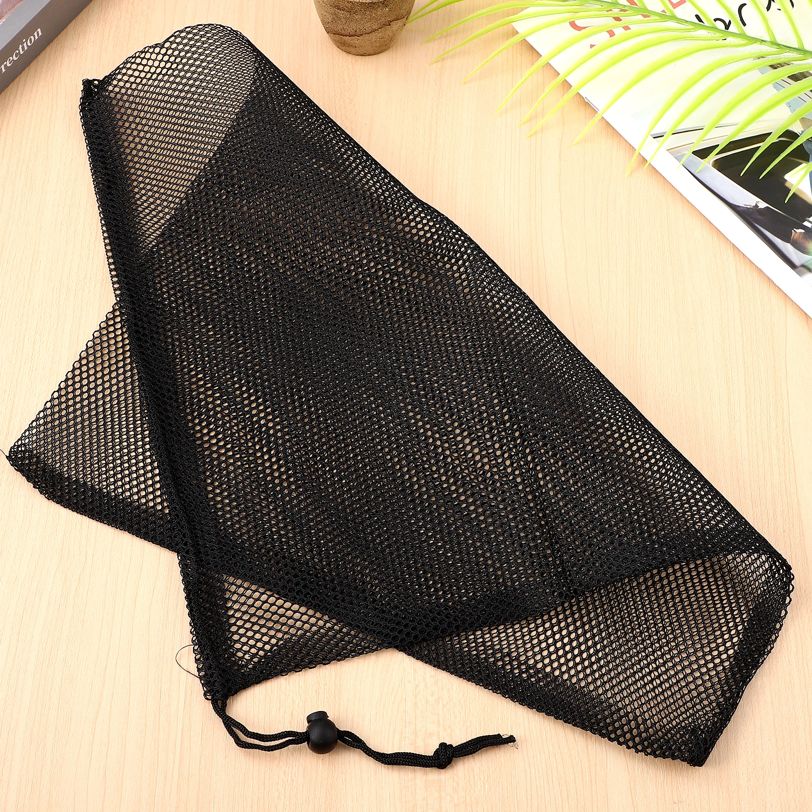 Sac de rangement en maille avec cordon de serrage, filet multifonctionnel pour jouets à lessive, sacs de natation en plein air pour pochette de balles