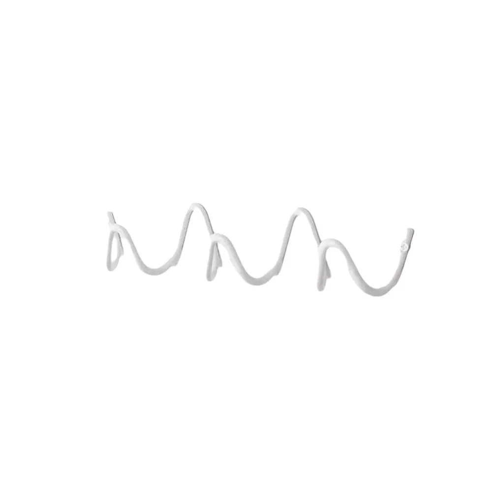 3/4/5 Hooks Metal Wall Hook Minimalist Wavy Shape Door Back Clothes Hook Space Saving Wall Mounted Sundries Storage Holder