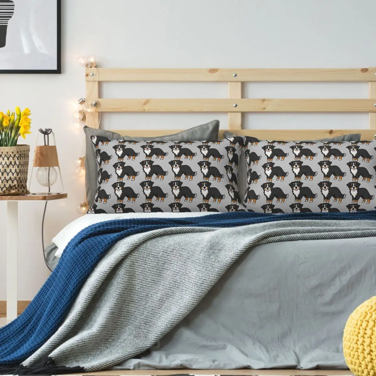 

Bernese Mountain Dog Rectangle Linen Pillowcase Cushion Cover Polyester Decor Bed Home Comfort Throw Pillow