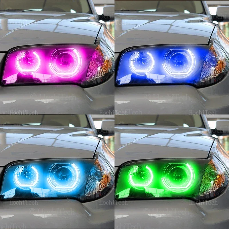 ديناميكية RGB متعددة الألوان App التحكم LED المصباح عيون الملاك حلقة مصباح أطقم المصباح ترقية لسيارات BMW E83 X3 2003-2010 #6