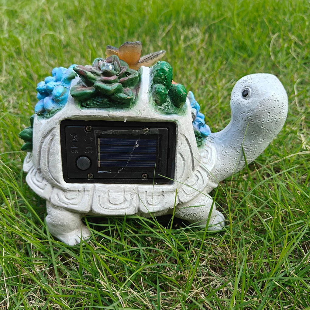 Handicrafts Turtle Garden Ornament With Solar Night Light Outdoor Decor Solar Night Light Ornaments