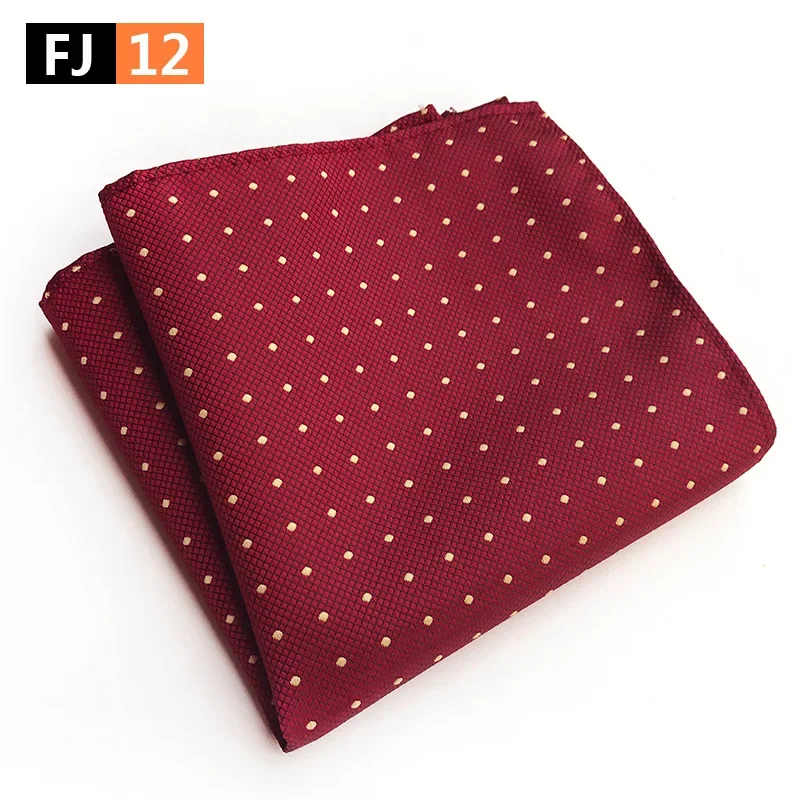 Men Polka Dot Handkerchief Paisley Flower Pocket Squares Suit Kerchief  Adult Napkin 25*25cm Hanky Accessory