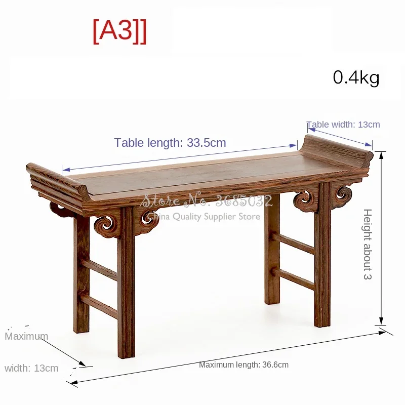 Chinese Low Tea Table, Redwood Wooden Carving Decoration Base, Small Display Rack for Tea Coffee, Artistic Display Shelf