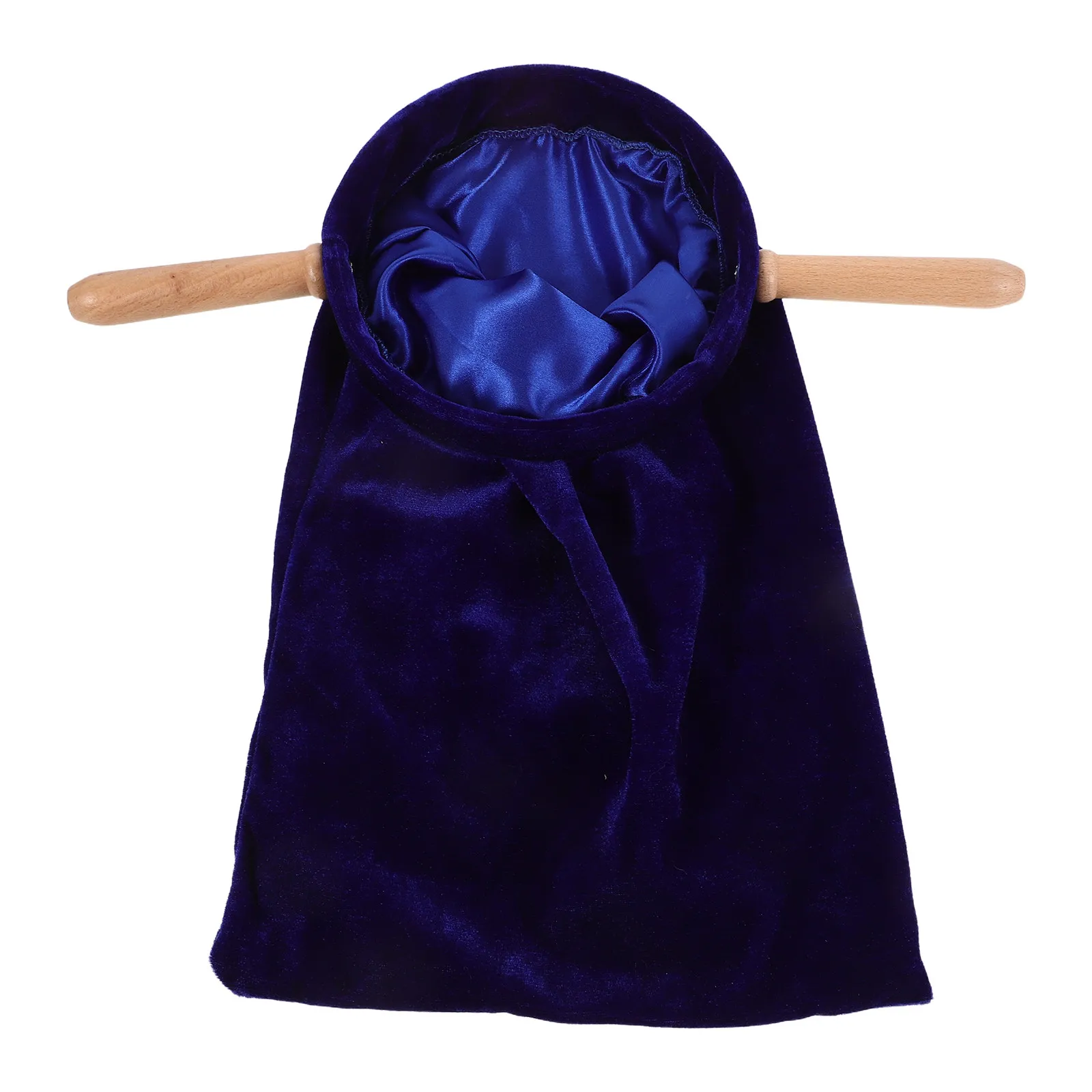 Offering Bag Thick Canvas Solid Wooden Handle Church Collection Basket Donation Money Bag Communion Supplies