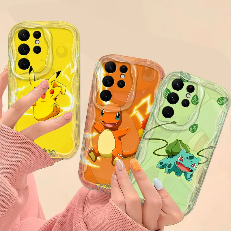 Cartoon P-Pokemon Case For Samsung Galaxy S24 Ultra S23 S22 Plus S21 S20 FE A25 A55 A35 A15 A16 A05 A05S A06 TPU Silicone Etui