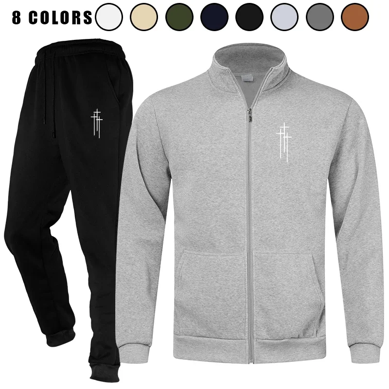 

Men's Tracksuits Long Sleeve 2 Piece Athletic Active Full Zip Sports Sweatsuits Outfits Sets