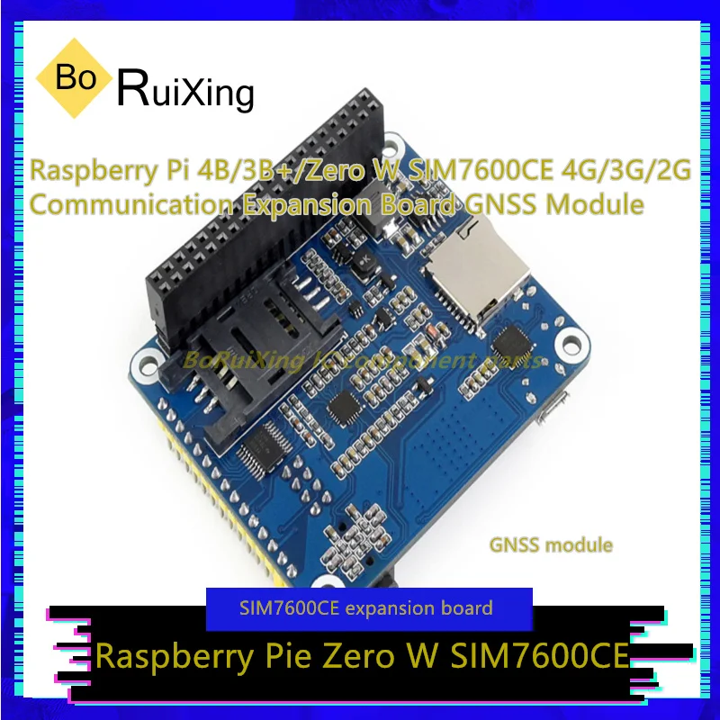 1PCS/LOT SIM7600CE Raspberry Pi 4B/3B+/Zero W SIM7600CE 4G/3G/2G Communication Expansion Board GNSS Module