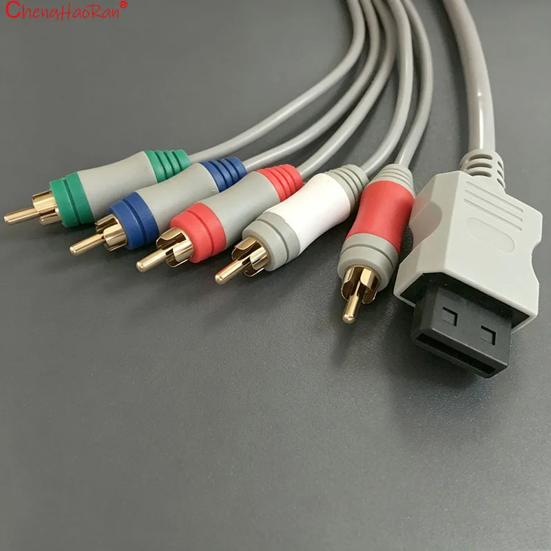 For Wii/Wii U Color Difference Component Audio And Video Output Cable Gold-plated Plug  Red Blue Green 5Color Audio Video Cable