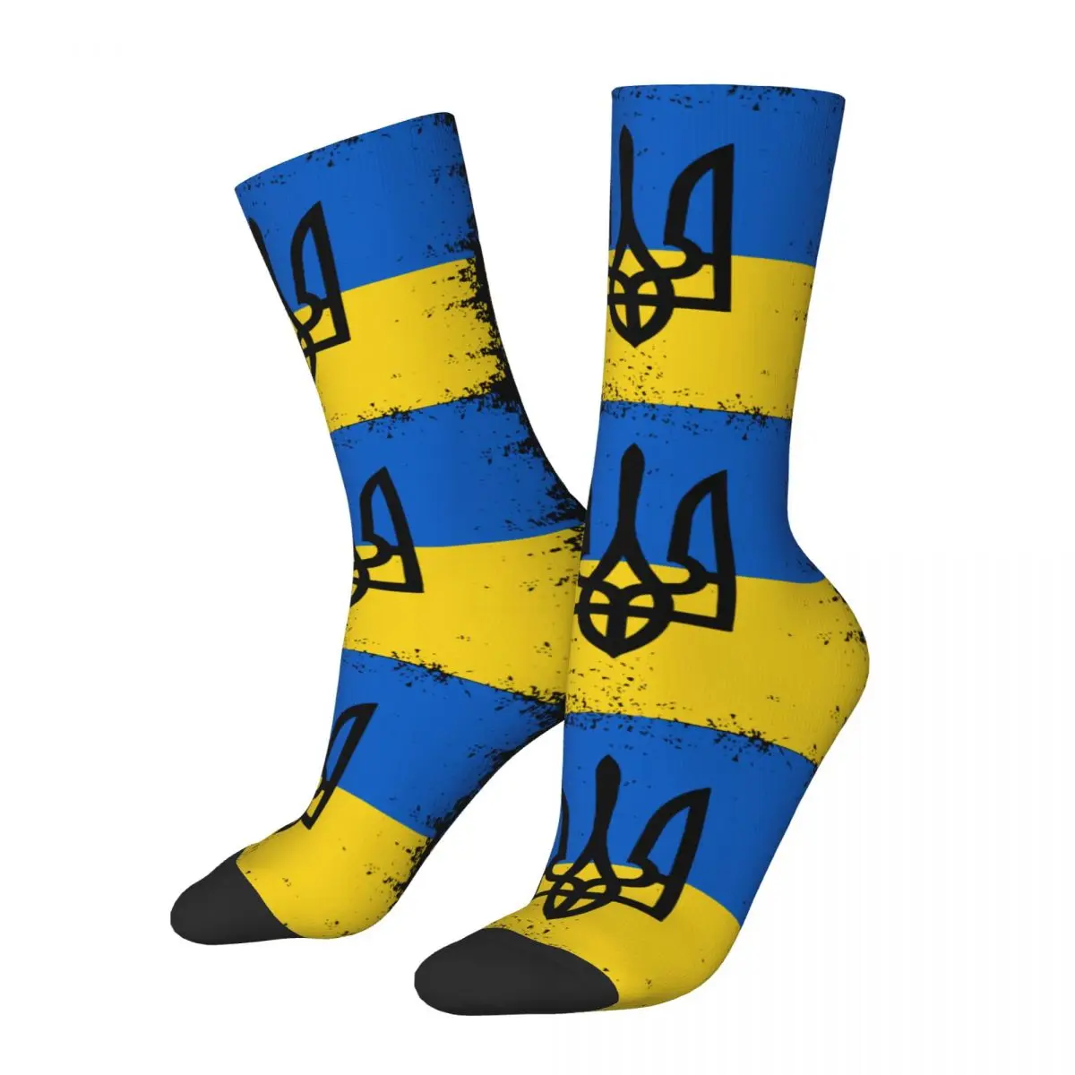 Ukraine Ukrainian National Flag Socks Men's Women's Casual Socks Crazy Spring Summer Autumn Winter Middle Tube Socks Gift