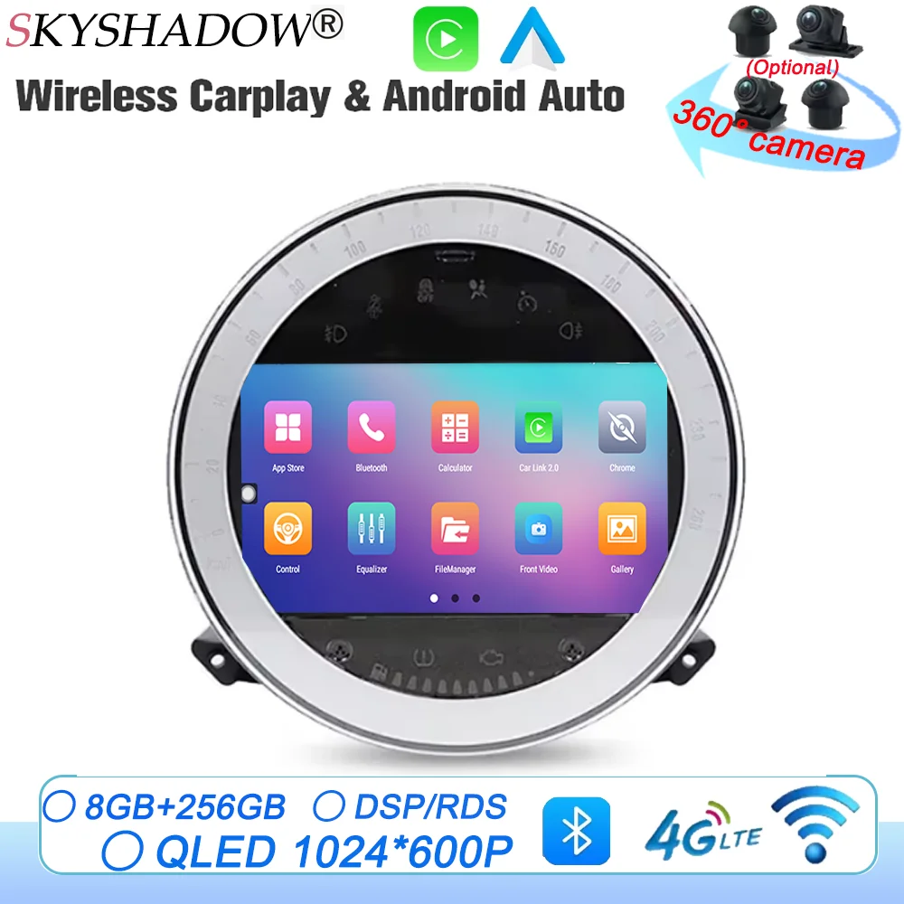 

FYT 12G+256G Carplay Auto Android 13.0 DSP IPS LTE Car DVD Player GPS map WIFI Bluetooth Radio For BMW Mini Cooper R56 2006-2013