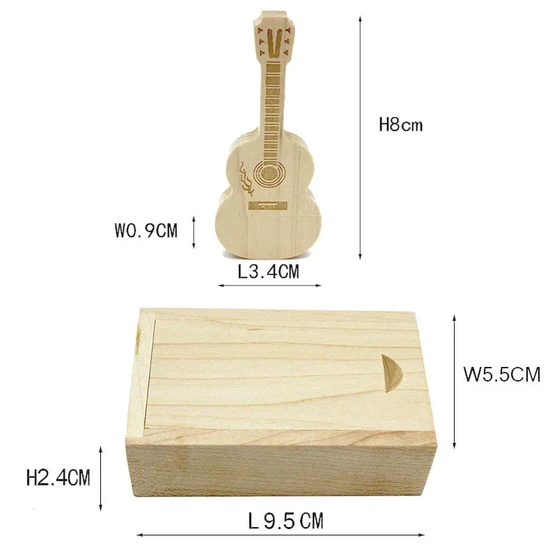 Imagem -06 - Jaster-maple Wood Usb Flash Drive Logotipo Personalizado Gratuito Memory Stick Cool Guitar Pen Drive Usb Stick 128gb 32gb 64gb 16gb 50 Unidades por Lote