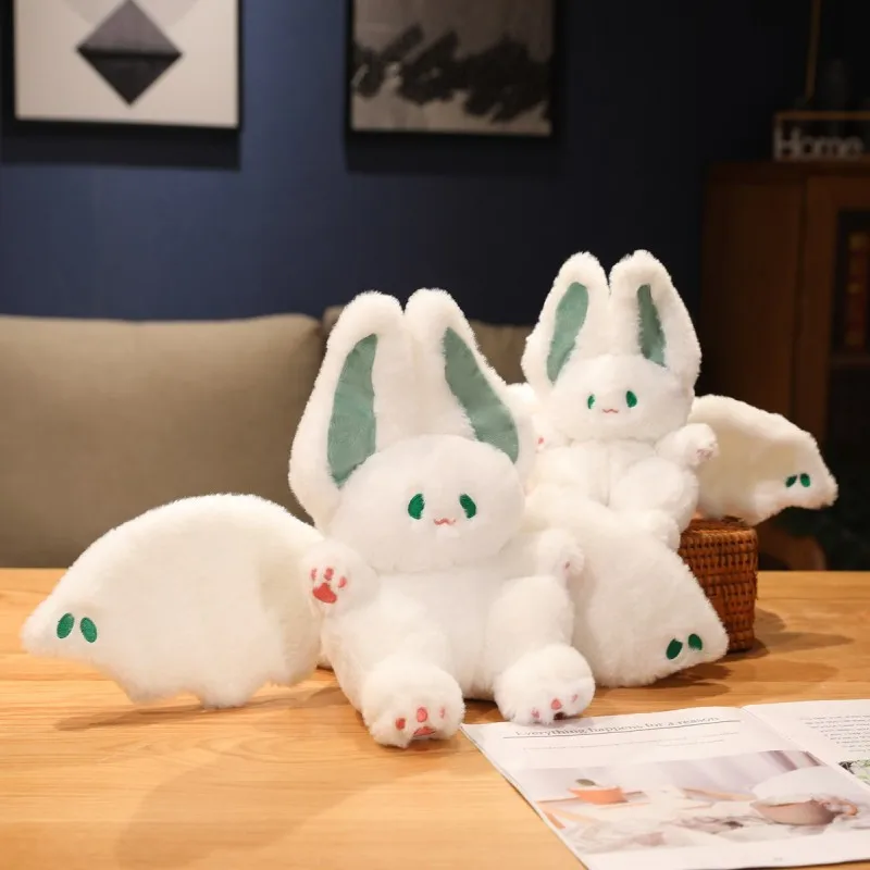25/35/45/55cm Cute Bat Rabbit With Wings Plush Toys Lovely Animal Pillow Stuffed Soft Dolls for Children Gift