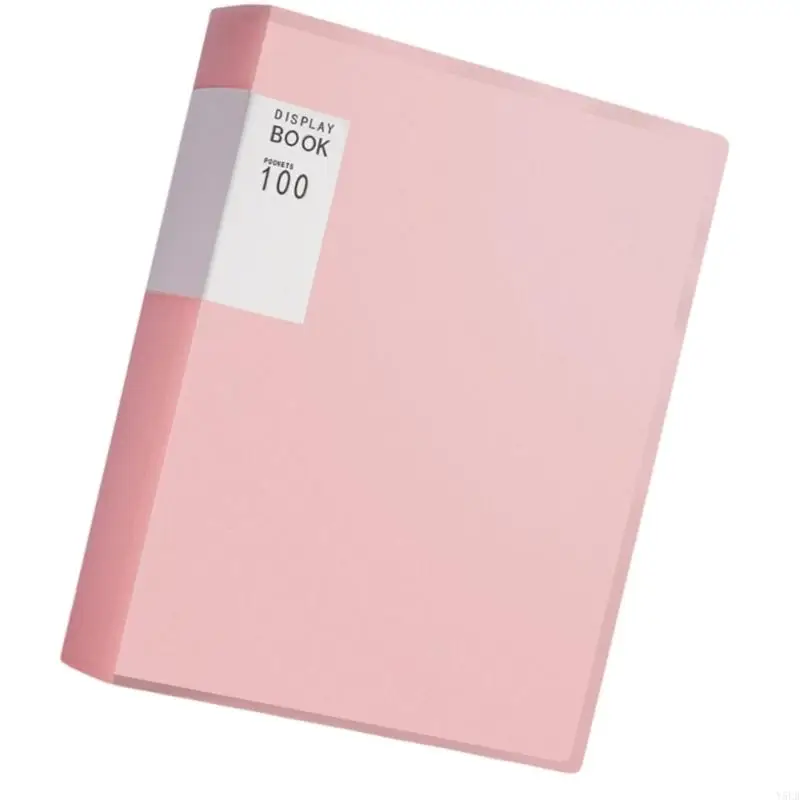 Y5LB 大容量ドキュメントオーガナイザー 100 ポケットプレゼンテーションフォルダー レターサイズ表示ブックフォルダー 透明ラベルウィンドウ付き