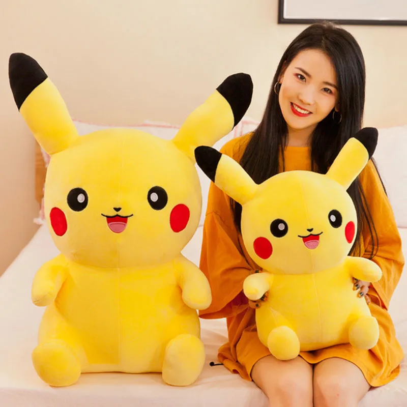 60cm Pikachu Plush Toys Big Size Pokemon Plushies Stuffed Animals Doll Cute Pikachu Pillows Dolls Children\'s Birthday Gifts