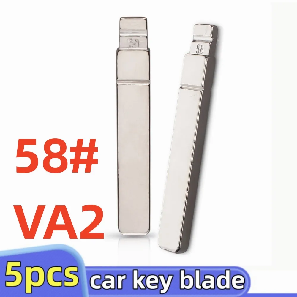 5Pcs VA2 58# Universal Car Key Blank 58# KD Remote Blade NO.58 for KD JMD VVDI Flip Key Blade