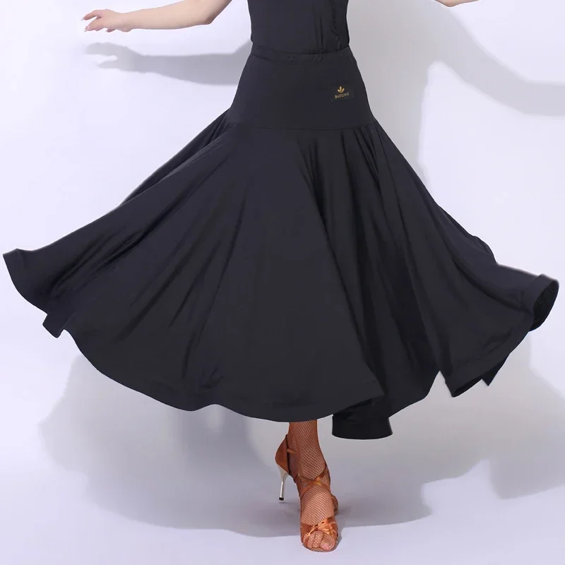 

Black Ballroom Dancing Skirt Summer Tango Practice Dancewear Adult Female National Standard Waltz Performance Costume YS4036