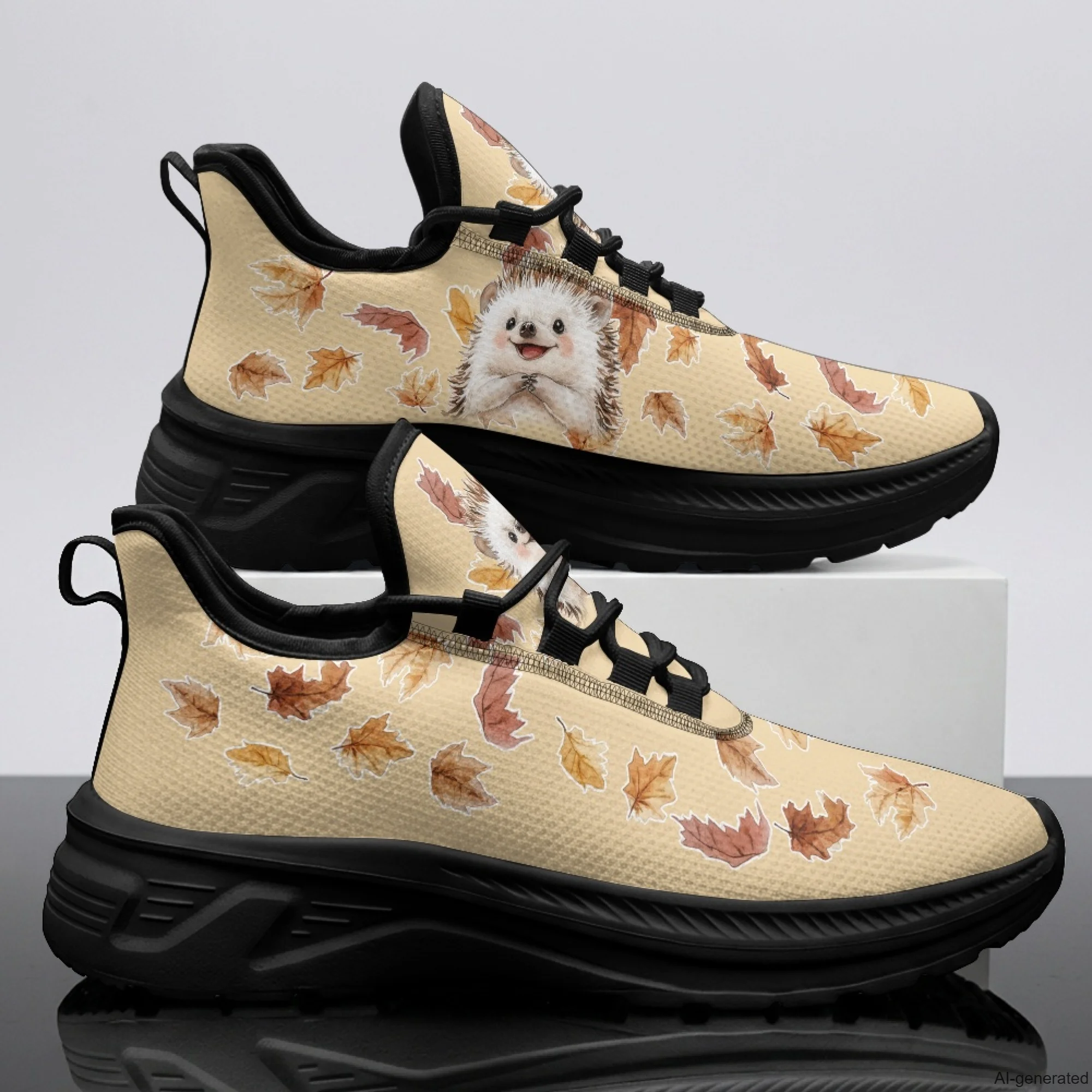 XIXIRIMIDO Womens Walking Shoes Hedgehog Print Football Sneakers Mens Gym Sports Casual Fashion Shoes Trainers Shoes 35-48