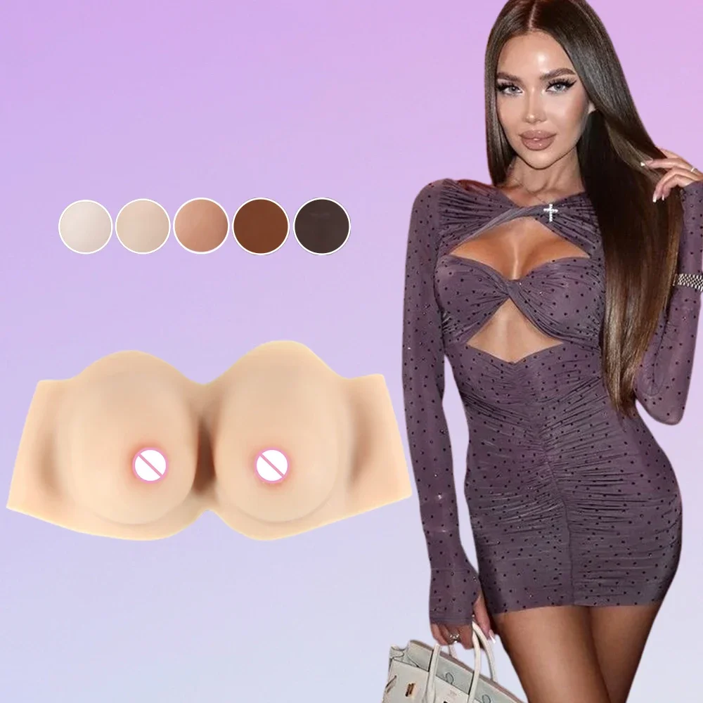 Realistic Silicone Breast Forms Fake Boobs  Tits Artifical Chest C D Cup for Crossdresser Transvestite Sissy Drag Queen