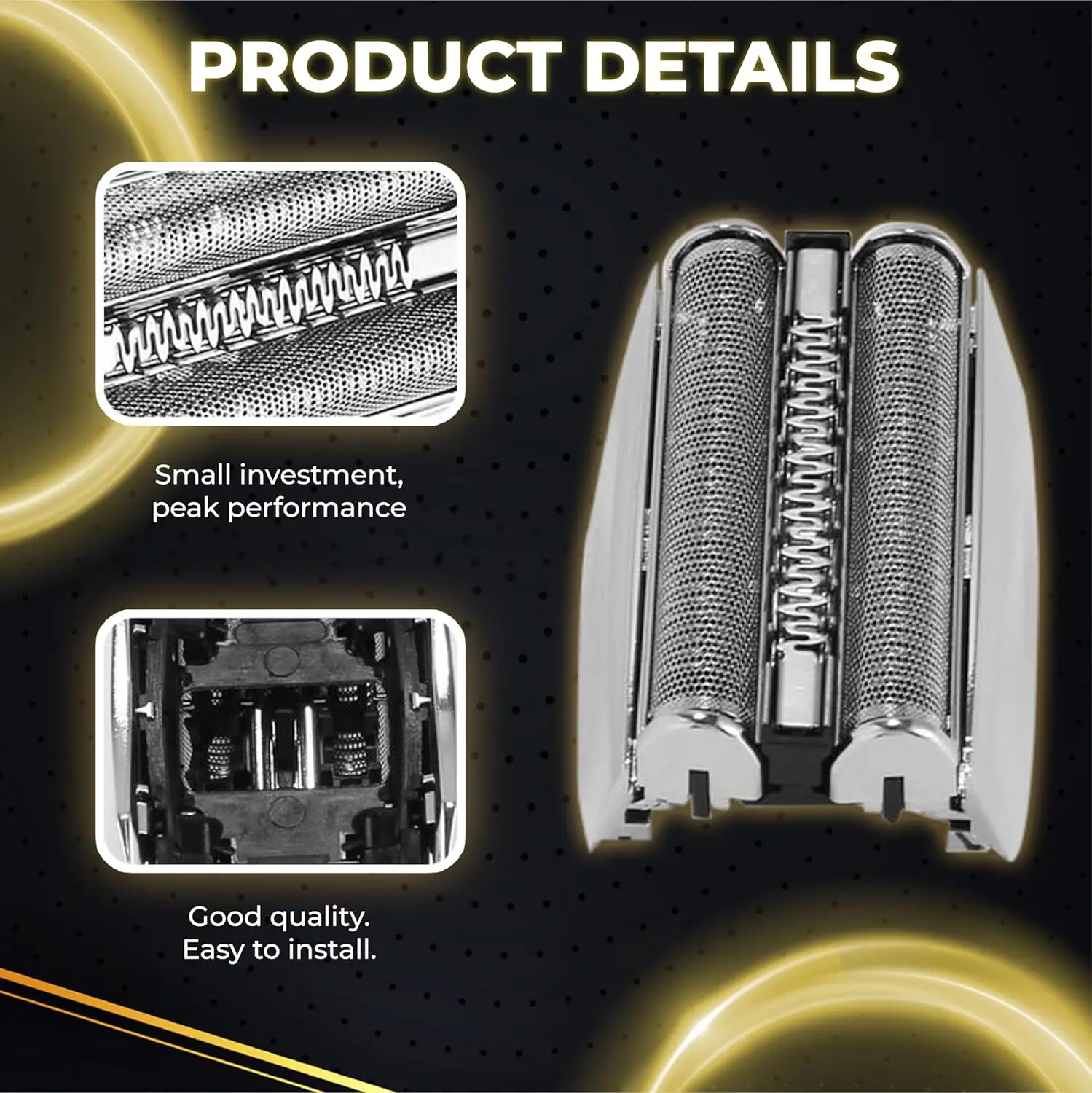 Braun S8 Premium Shaver Head Replacement for Model 8370Cc - Improved Cutting Efficiency & Smooth Shaving Experience - Image 1