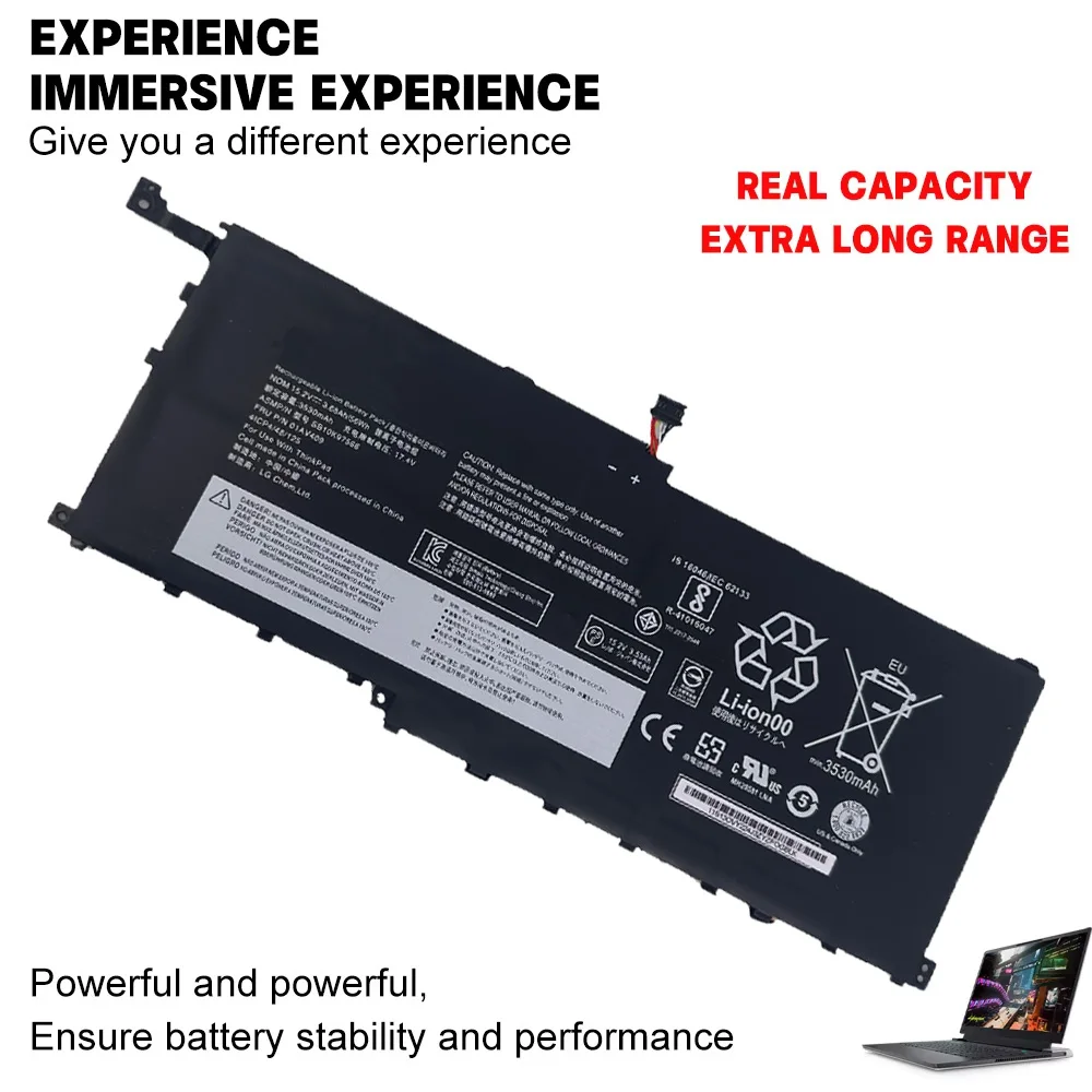01AV409 01AV410 01AV438 01AV439 01AV441 SB10K97566/67 15.2V 56Wh 3.68Ah Battery for Lenovo ThinkPad X1 Carbon Gen 4 2016