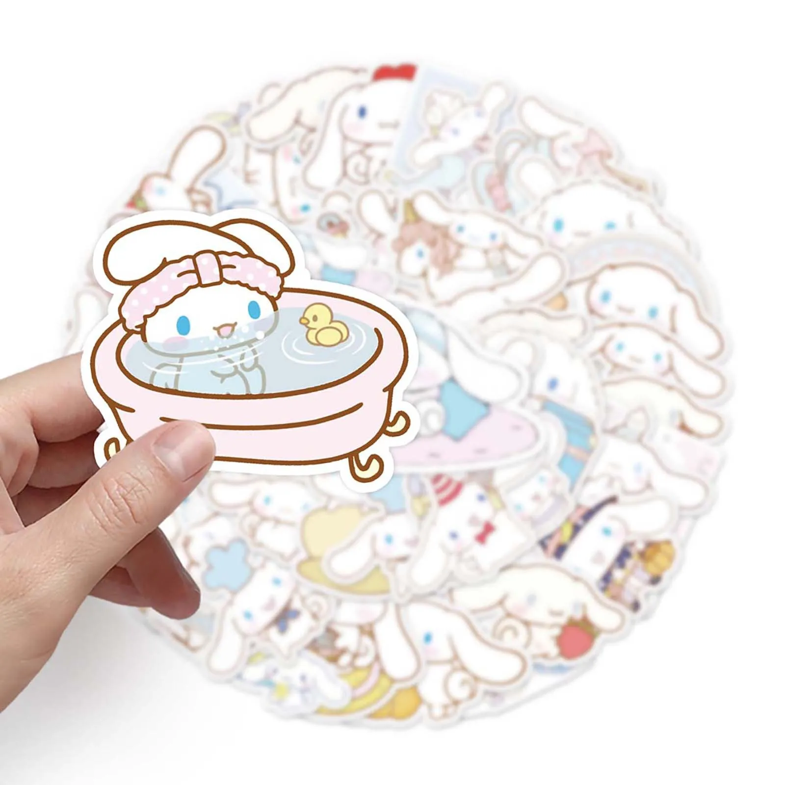 

10/50PCS Cartoon Cute Sanrio Cinnamoroll Sticker Funny Creative DIY Decorative Pencil Case Water Cup Guitar Waterproof Decal