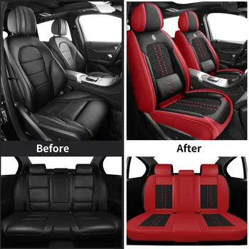 Vysoce kvalitní kožené potahy na autosedačky Wertige, vhodné pro vozy Toyota Corolla, Camry, Accord, sada pro celý vůz s 5 sedadly 10 nejlepší prodej Potahy sedadel Toyota Harrier - №4