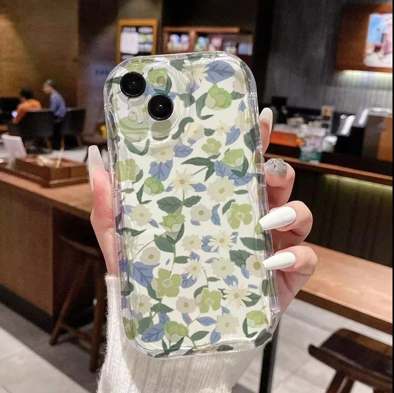 Floral Flower Case For Samsung Galaxy S25 S24 S23 Ultra S22 S21 Plus S20FE S23FE S24FE S21FE A15 cover Clear