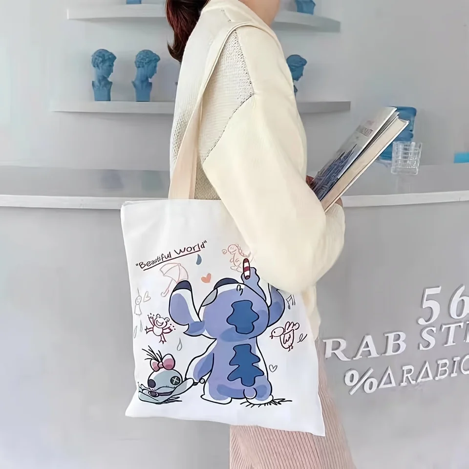 1Pcs Stitch bag, crossbody bag, cartoon, cute canvas bag, one shoulder bag