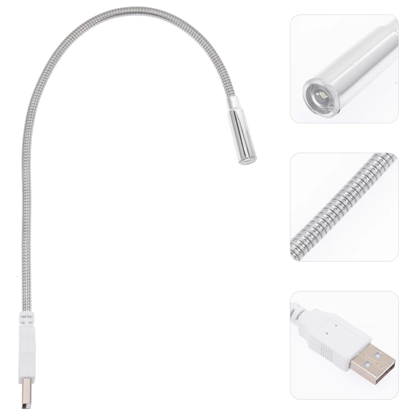 4 قطعة USB ليلة لوحة المفاتيح ضوء مصباح أنبوبي مرن للكمبيوتر مكتب غرفة نوم استخدام المحمولة USB بالطاقة ضوء إضاءة داخلية #5