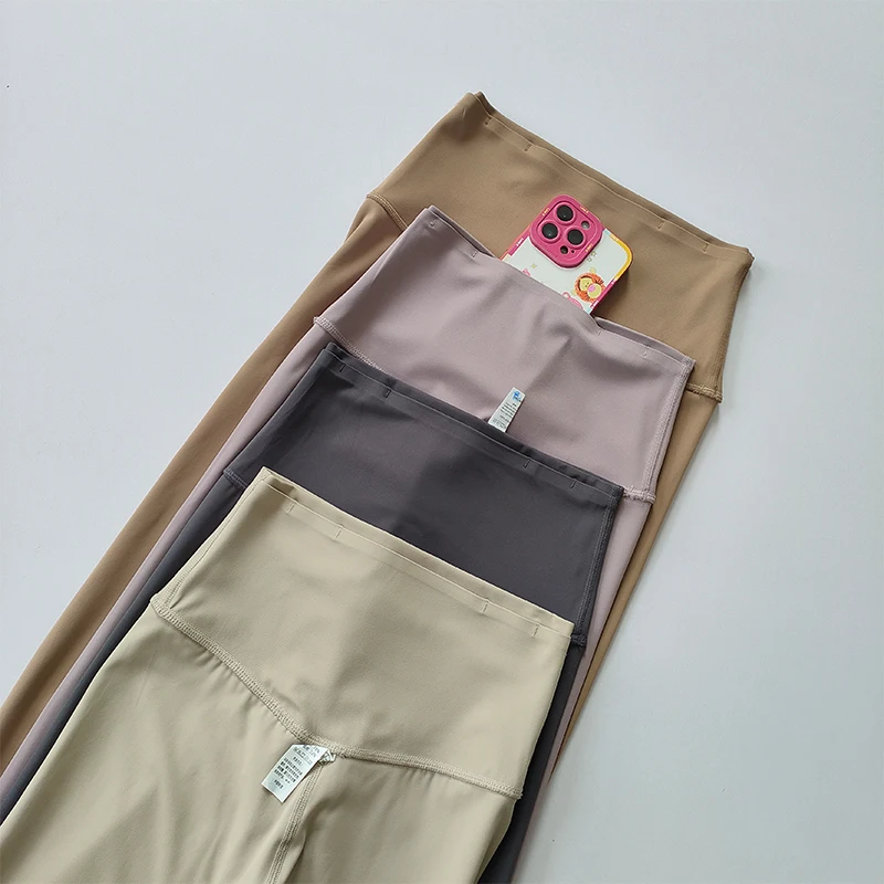 Pocket Sports Nude Yoga-Hose für Damen, Hochgeschnittene Hüftlift-Leggings, Schnelltrocknende Lauf- und Fitnesshose – Detail 7