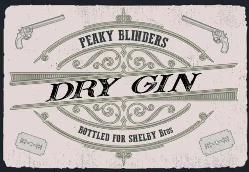 1p,Peaky Blinders Dry Gin Retro Metal Sign Man Cave Bar Pub Plaque Party