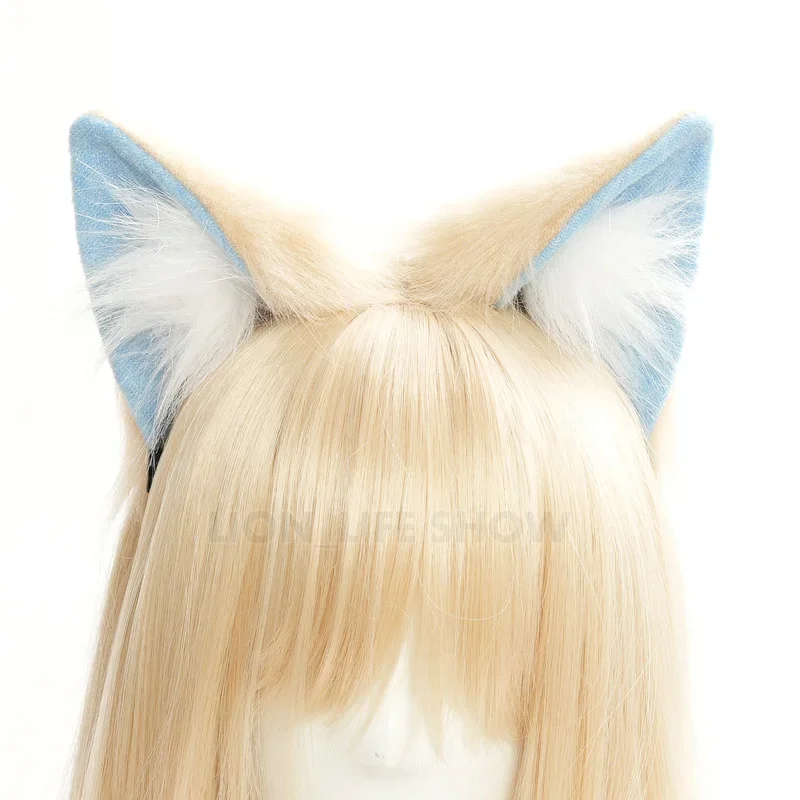 Fuwawa Mococo Abyssgard Cosplay Handmade Cat Fox Ear Maid Headwear Hair Hoop Style Headwear Hair Accessories