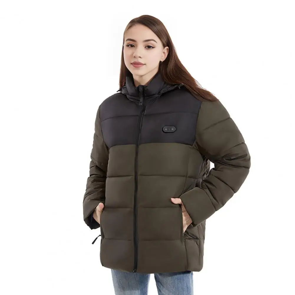 

Men Cotton Coat with Carbon Nanofiber Heating Element Waterproof with Usb Powered 3-level Temperature for Winter