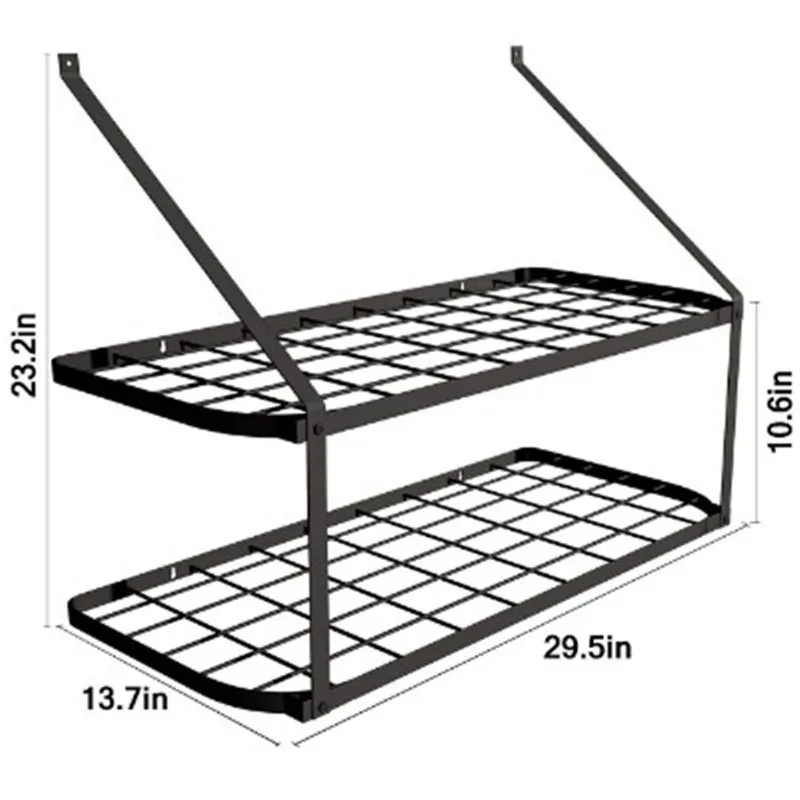 Factory Direct 2026 Wrought Iron Kitchen Rack Pot Rack, Kitchen Shelf, Foldable, Kitchen Wall Mount Pot