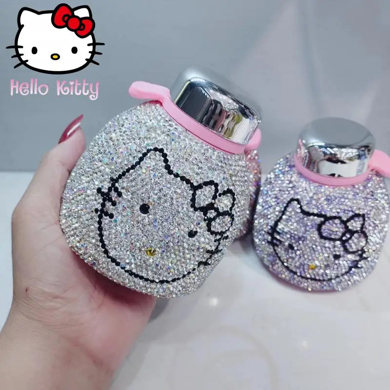 Sanrio Kawaii Anime Figure Hello Kitty Thermos Cup Diamond Girl Student Cute Cartoon Water Cup Y2K Mini Portable Fast Delivery