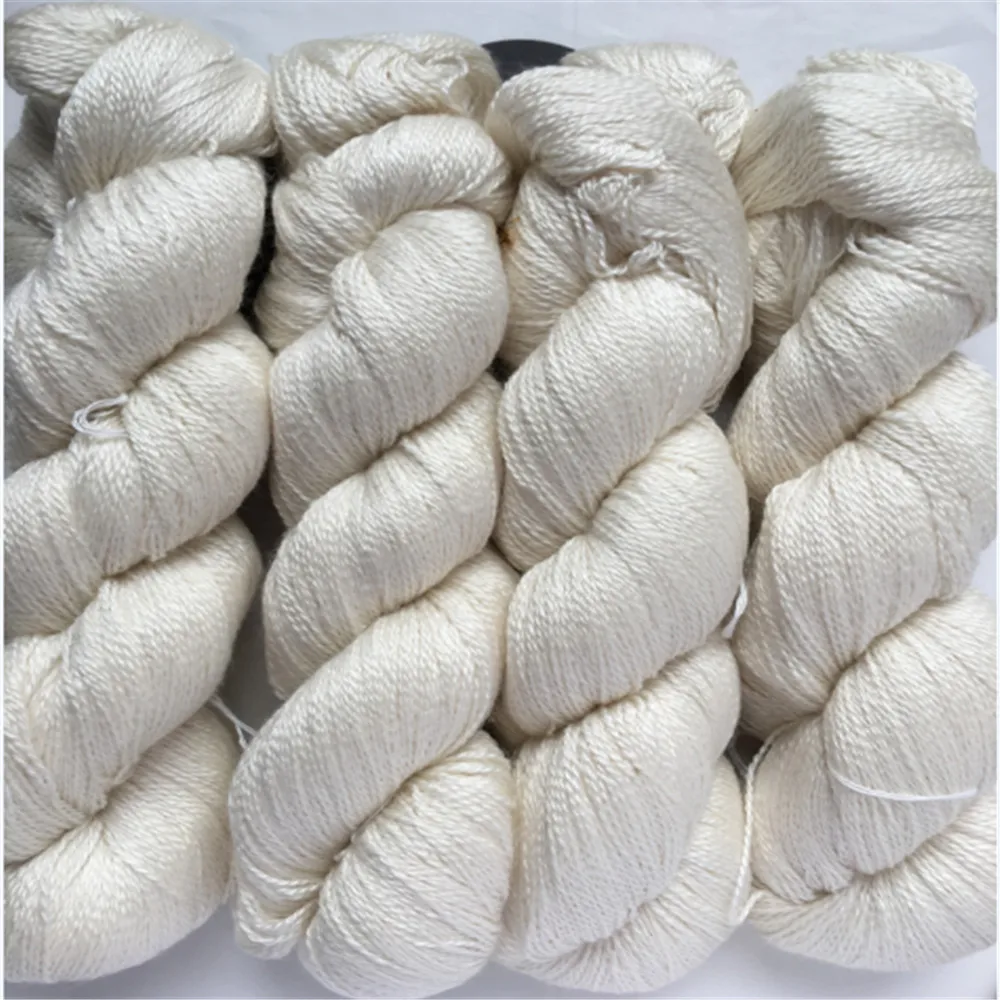 Undyed 50% Silk 50%Merino DK Weight Yarns for knitting