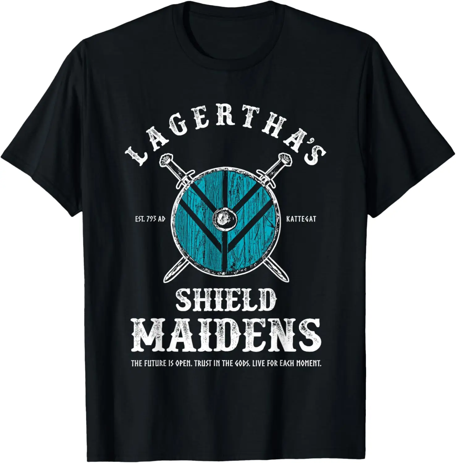 Lagertha's Shield Maidens - Nordic Warrior Shieldmaiden T-Shirt 100% Cotton O-Neck Short Sleeve Summer Casual Mens T-shirt