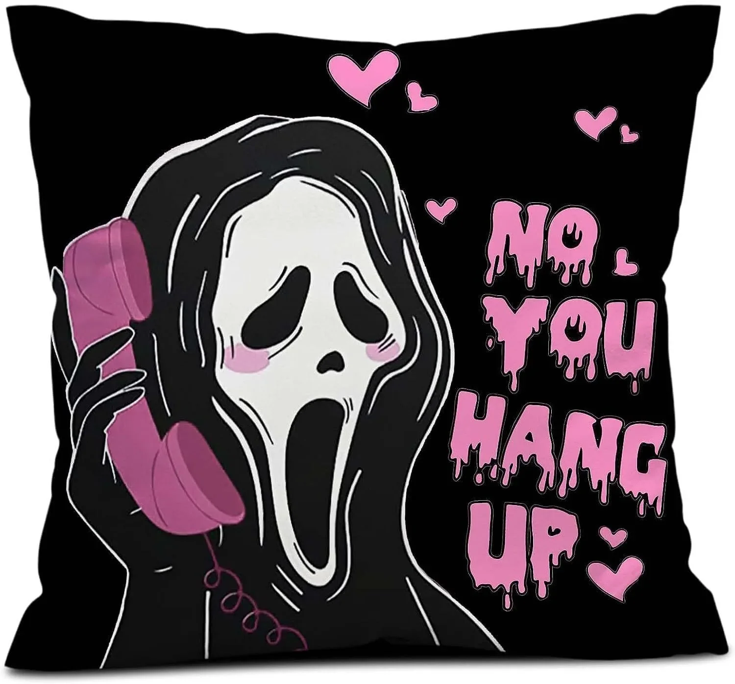 Ghost horror ghost face cushion cover Halloween party decoration pillow cover suitable for home living room sofa room decoration