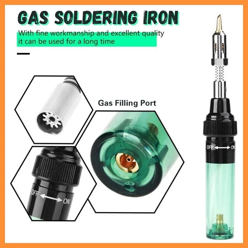 Kit de fer à souder portable 4 en 1, Eva de stylo de soudage, chalumeau à gaz, outil de pointe de butane sans fil, 1300 Celsius