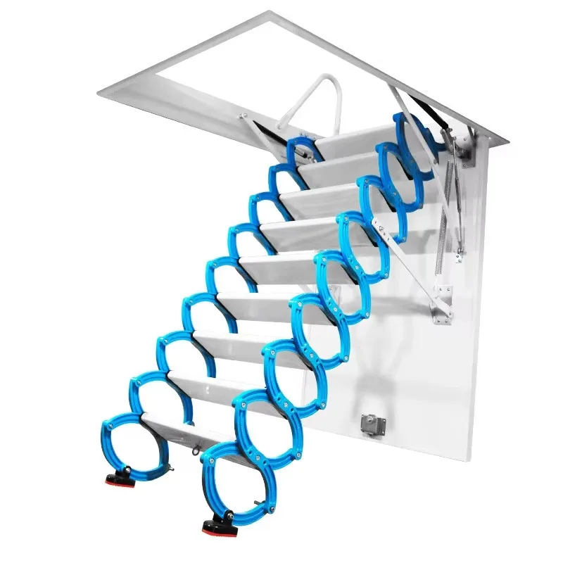 

4m Height Staircase Indoor Ceiling Electric Foldable Interior Loft Extension Ladder Low Price Manual